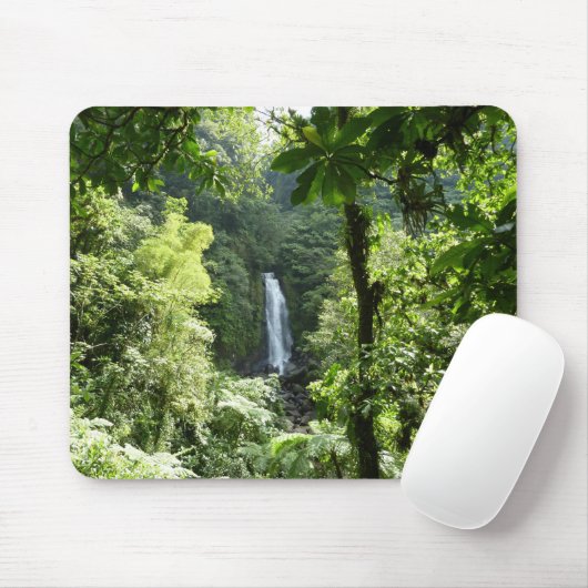 Trafalgar Falls Tropical Rainforest Fotografie Mousepad (Mit Mouse)