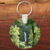 Trafalgar Falls Tropical Rainforest Fotografie Schlüsselanhänger (Rückseite)