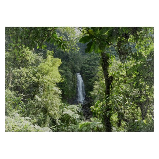Trafalgar Falls Tropical Rainforest Fotografie Schneidebrett (Vorderseite)
