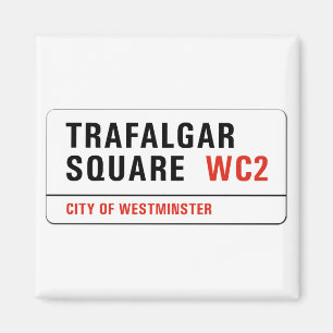 Trafalgar-Platz, London-Straßenschild Magnet