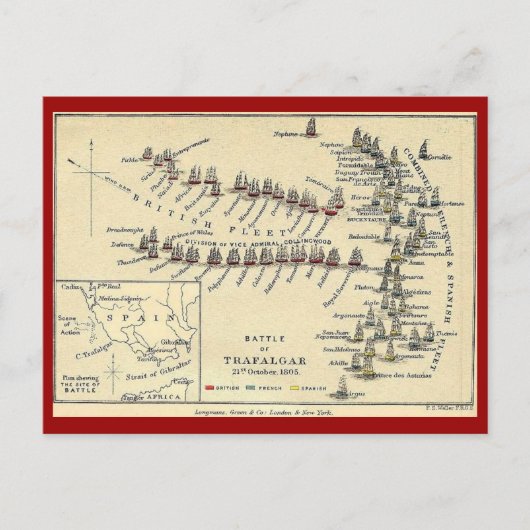 Trafalgar Postkarte (Vorderseite)