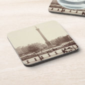 Trafalgar Quadrat, London (Sepia-Foto) Getränkeuntersetzer (Linke Seite)