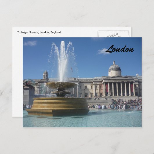 Trafalgar-Springbrunnen Postkarte (Vorne/Hinten)