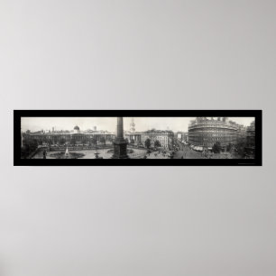 Trafalgar Sq. London Foto 1908 Poster