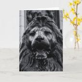 Trafalgar Square Bronze Lion Karte (Gelbe Blume)
