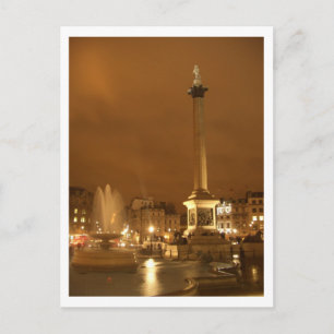Trafalgar Square by night london uk Postkarte