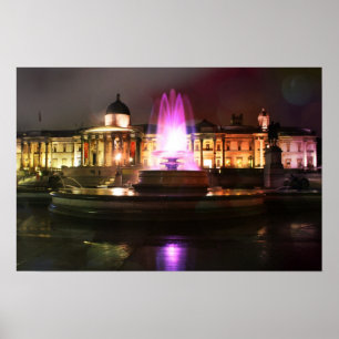 Trafalgar Square Fotain Poster