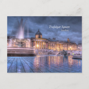 Trafalgar Square in London Postcard Postkarte