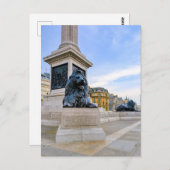 Trafalgar Square Lion, London UK Postcard Postkarte (Vorne/Hinten)