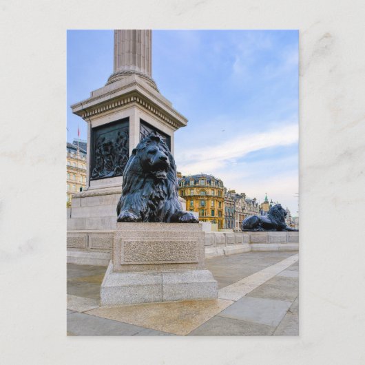 Trafalgar Square Lion, London UK Postcard Postkarte (Vorderseite)