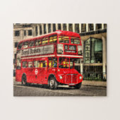 Trafalgar Square London Double Decker Bus Puzzle (Horizontal)