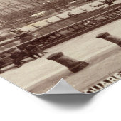 Trafalgar Square, London (sepia Foto) Poster (Ecke)