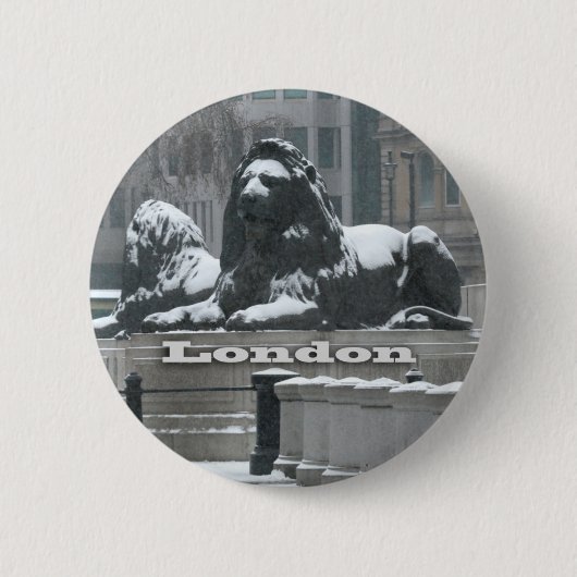 Trafalgar Square London - Snow Button (Vorderseite)