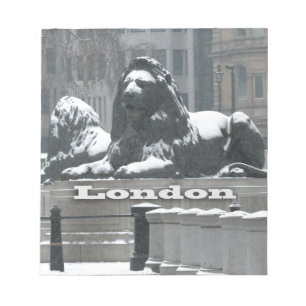 Trafalgar Square London - Snow Notizblock
