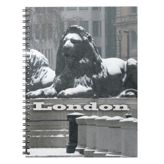 Trafalgar Square London - Snow Notizblock (Vorderseite)