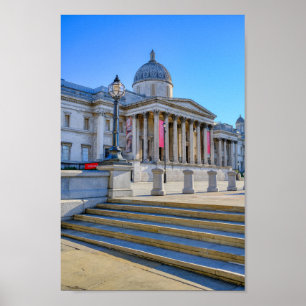 Trafalgar Square, London UK Postcard Poster