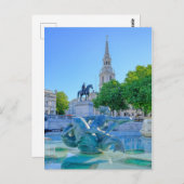 Trafalgar Square, London UK Postkarte (Vorne/Hinten)