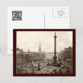 Trafalgar Square, London Vintag Postkarte (Vorne/Hinten)