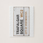 Trafalgar Square London - Vintages Zeichen Puzzle (Vertikal)