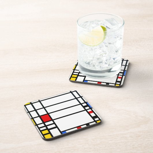 Trafalgar Square - Piet Mondrian - Moderne Kunst Getränkeuntersetzer (Rechte Seite)