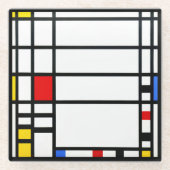 Trafalgar Square - Piet Mondrian - Moderne Kunst Glasuntersetzer (Vorderseite)