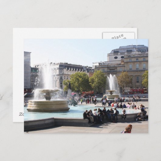 Trafalgar Square Postkarte (Vorne/Hinten)