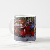 Trafalgar Square Red Double decker Bus, London, Ve Kaffeetasse (Vorderseite Links)