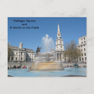 Trafalgar Square und St Martin-in-the-Fields Postkarte