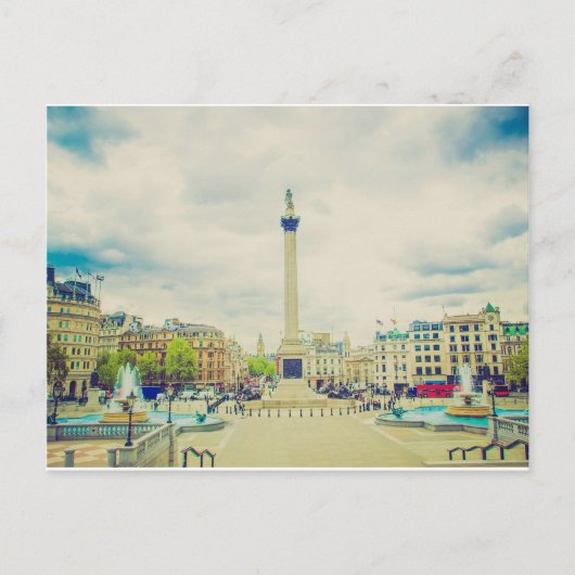 Trafalgar Square Vintag Postkarte (Vorderseite)
