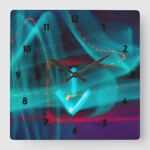 Traffic Arrow Custom Clock Quadratische Wanduhr