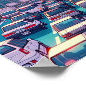 Traffic Jam Anime Style Einzigartig und lebendig Poster (Ecke)