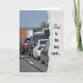Traffic Jam - Birthday for Dad Karte (Vorderseite)