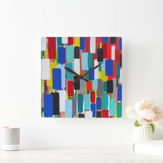 Traffic Jam Wall Clock Quadratische Wanduhr (Zuhause)