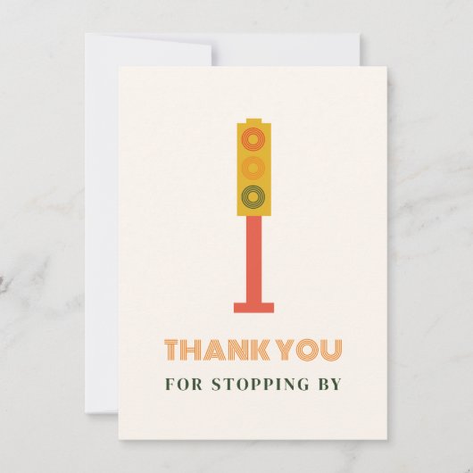 Traffic Light Birthday Party Danke (Vorderseite)