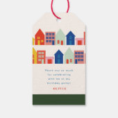 Traffic Light Birthday Party Danke Geschenkanhänger (Rückseite)