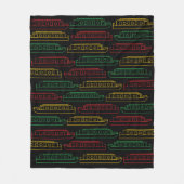 Traffic Lights Barges Canal Boats Pattern Fleecedecke (Vorderseite)
