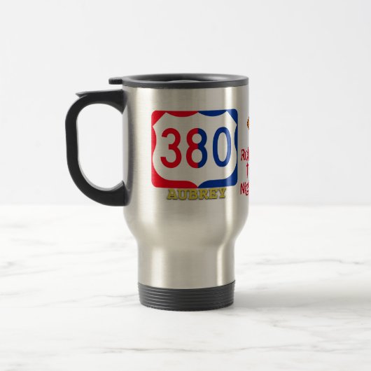 Traffic Nightmare Hwy 380, Aubrey, TX, Travel Mug Reisebecher (Links)