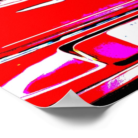 Traffic-Stau-Autos in Tunnel Art Poster (Ecke)