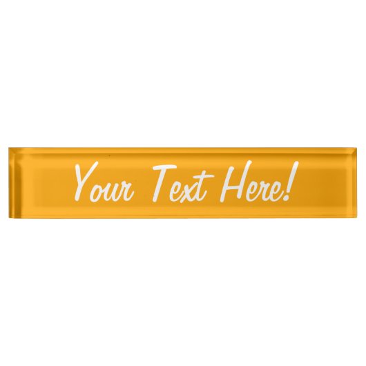 Traffic Yellow Decor You Can Customize Namensplakette (Vorderseite)