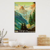Trafoi~Passo dello Stelvio~Vintage Travel Canvas Poster (Küche)