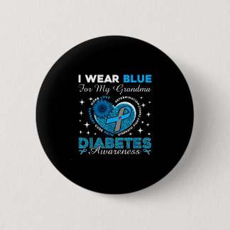 Trag blau für Oma Diabetes-Bewusstsein blau Button