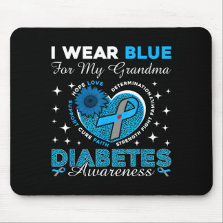 Trag Blau für Oma Diabetes-Bewusstsein Blau Mousepad