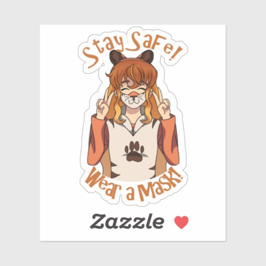 Trag eine Maske! Aufkleber (Blatt)