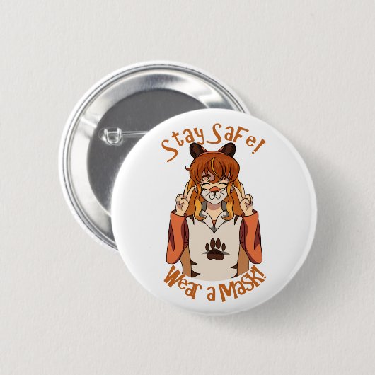 Trag eine Maske! Button (Vorne & Hinten)