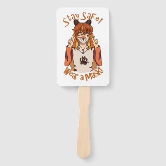 Trag eine Maske! Fächer (Vorderseite)