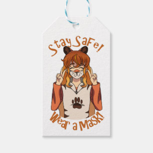 Trag eine Maske! Geschenkanhänger
