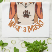 Trag eine Maske! Geschirrtuch (Gefaltet)