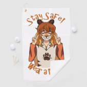 Trag eine Maske! Golfhandtuch (Insitu)