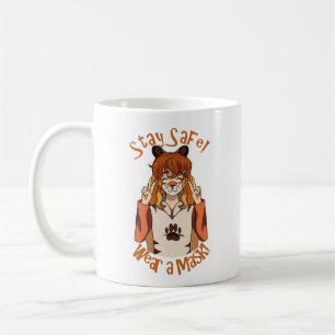 Trag eine Maske! Kaffeetasse