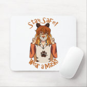 Trag eine Maske! Mousepad (Mit Mouse)